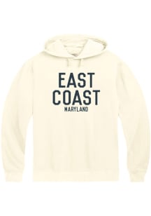 Maryland Mens Ivory East Coast Long Sleeve Hoodie