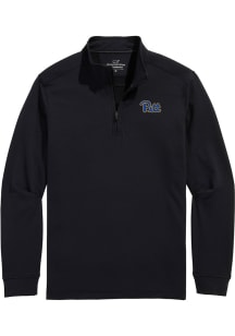 Vineyard Vines Pitt Panthers Mens Black Clubhouse Long Sleeve Qtr Zip Pullover