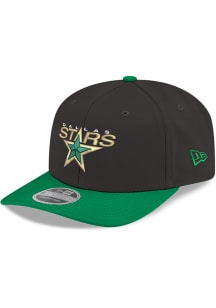 New Era Dallas Stars Two Tone Vintage Logo 9SEVENTY Stretch Snap Adjustable Hat - Black