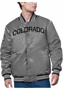 Starter Colorado Buffaloes Mens Grey Script Name Light Weight Jacket