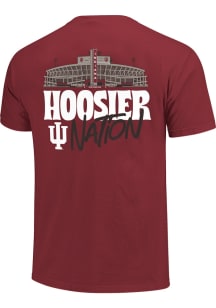 Indiana Hoosiers Crimson Football Stadium Ball Nation Short Sleeve T Shirt