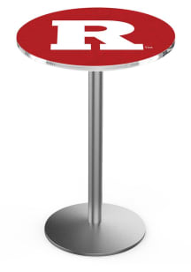 Rutgers Scarlet Knights Stainless Round Base Pub Table