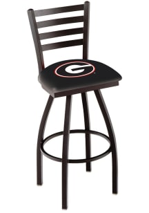 Georgia Bulldogs High Back Swivel Pub Stool - Black