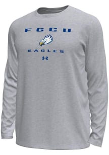 Under Armour Florida Gulf Coast Eagles Grey Straight Name Tech Stretch Long Sleeve T-Shirt