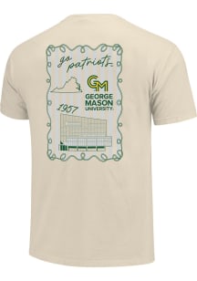 George Mason University Womens Ivory Campus Sketch Frame Short Sleeve T-Shirt