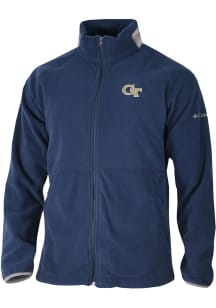 Columbia GA Tech Yellow Jackets Mens Navy Blue Everest Ridge Long Sleeve Full Zip Jacket