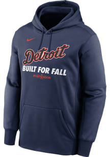 Nike Detroit Tigers Mens Navy Blue 2025 Postseason Participant Authentic Collection Hood