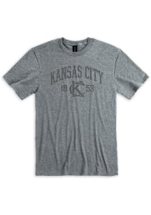 Kansas City Graphite Arch Est Monogram Short Sleeve Fashion T Shirt