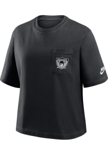 Nike Las Vegas Raiders Womens Black Rewind Short Sleeve T-Shirt