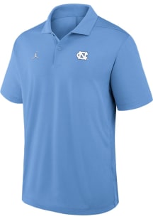 Nike North Carolina Tar Heels Mens Light Blue Victory Plus Primetime Jordan Short Sleeve Polo