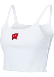 Wisconsin Badgers Womens White Cami Tank Top
