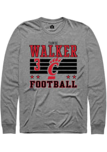 Tawee Walker Cincinnati Bearcats Grey Football NIL Striped Long Sleeve Player T Shirt