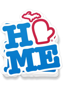 Michigan Home Mitten State Stickers - White