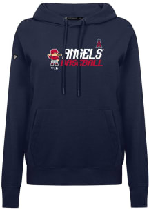 Levelwear Los Angeles Angels Womens Navy Blue Adorn 8-Bit Baseball Hooded Sweatshirt