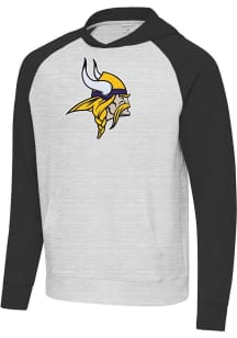 Antigua Minnesota Vikings Mens Black Full Front Urgent Long Sleeve Hoodie