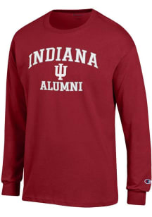 Champion Indiana Hoosiers Crimson Logo Alumni Jersey Long Sleeve T Shirt