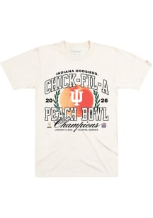 Homefield Indiana Hoosiers White 2026 Peach Bowl Champions Short Sleeve T Shirt