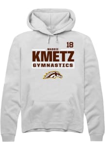Maddie Kmetz Western Michigan Broncos Mens White NIL Stacked Box Player Hood