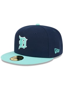 New Era Detroit Tigers Mens Navy Blue 2T Color Pack 59FIFTY Fitted Hat