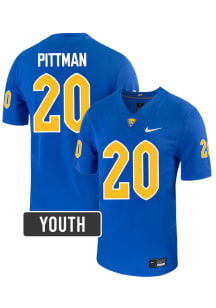 Joshua Pittman Pitt Panthers Youth Blue Nike NIL Name And Number Football Jersey