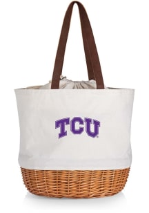TCU Horned Frogs Beige Coronado Basket Tote