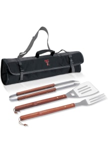 Texas Tech Red Raiders 3 Piece Tote BBQ Tool Set