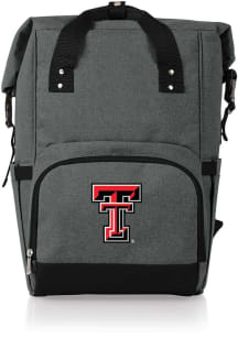 Picnic Time Texas Tech Red Raiders Grey Roll Top Cooler Backpack