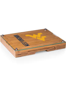 West Virginia Mountaineers Concerto Tool Set and Glass Top Cheese Serving Tray