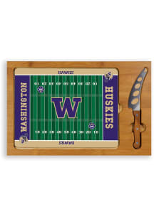 Washington Huskies Icon Football Glass Top Cutting Board