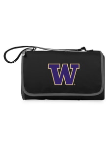 Washington Huskies Outdoor Picnic Fleece Blanket - Black