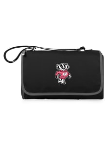 Wisconsin Badgers Outdoor Picnic Fleece Blanket - Black
