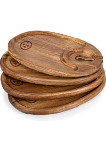 Pittsburgh Steelers 4 Piece Wine and Appetizer Serving Tray