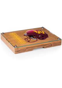 Washington Commanders Concerto Tool Set and Glass Top Cheese Serving Tray