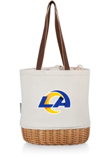 Los Angeles Rams Tan Pico Canvas and Wicker Tote
