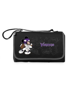 Minnesota Vikings Disney Mickey Outdoor Picnic Fleece Blanket - Black