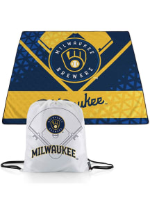 Milwaukee Brewers Impresa Picnic Fleece Blanket - Black