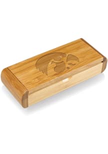 Iowa Hawkeyes Elan Bamboo Box and Deluxe Bottle Opener