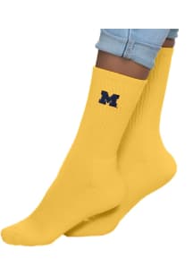 Michigan Wolverines Mid Calf Basic Womens Crew Socks