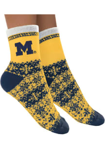 Michigan Wolverines Holiday Design Womens Crew Socks
