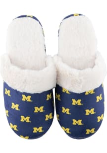 Michigan Wolverines Fuzzy Womens Slippers
