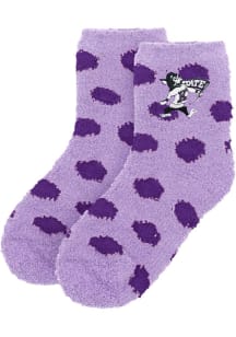 K-State Wildcats Fuzzy Dot Youth Quarter Socks