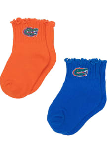 Florida Gators 2pk Lettuce Hem Baby Quarter Socks