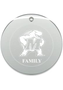 Maryland Terrapins Family Round Ornament - White
