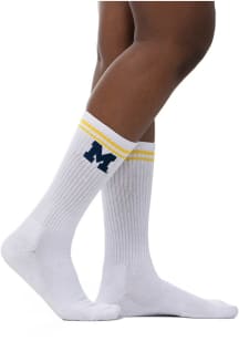 Michigan Wolverines Retro Athletic Yarn Womens Crew Socks