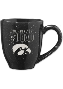 Iowa Hawkeyes 16oz Dad Speckled Ceramic Mug - Black