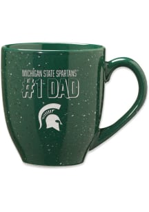 Michigan State Spartans 16oz Dad Speckled Ceramic Mug - Green