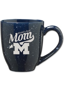 Michigan Wolverines 16oz Mom Speckled Ceramic Mug - Blue