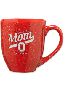 Ohio State Buckeyes 16oz Mom Speckled Ceramic Mug - Red