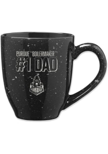 Purdue Boilermakers 16oz Dad Speckled Ceramic Mug - Black