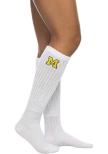 Michigan Wolverines Slouchy Yarn Womens Crew Socks